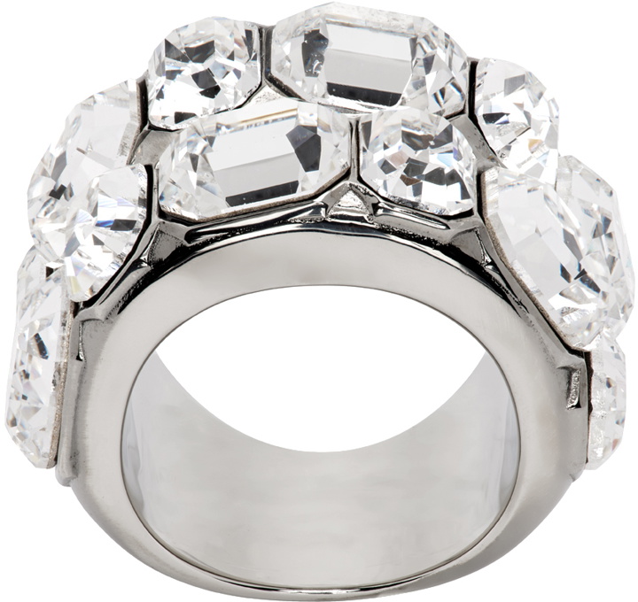 Photo: Alexander McQueen Silver Crystal Cosmic Ring