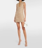 Self-Portrait Embellished bouclé minidress