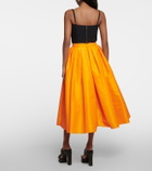 Alexander McQueen - High-rise faille midi skirt