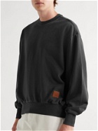 Acne Studios - Fiah Logo-Appliquéd Printed Cotton-Jersey Sweatshirt - Black