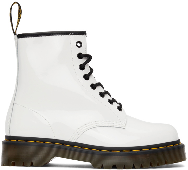 Photo: Dr. Martens White Patent 1460 Bex Boots