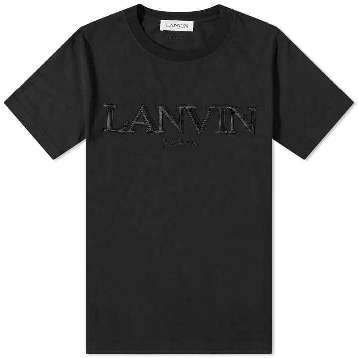 Photo: Lanvin Men's Logo T-Shirt in Black