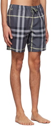 Burberry Grey Vintage Check Swim Shorts