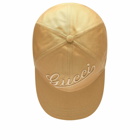 Gucci Men's Script Logo Cap in Camel