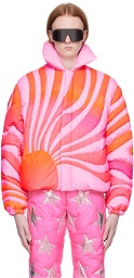 ERL Pink Sunset Down Jacket