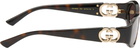 Gucci Brown Oval Frame Sunglasses