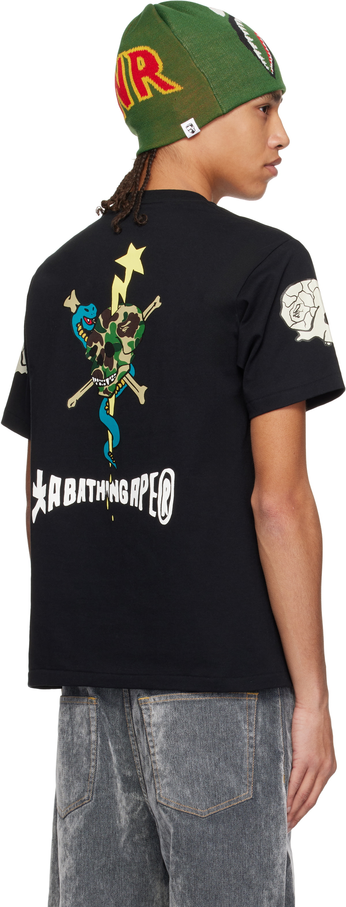 完売品/極美品 ABATHING APE SOUVENIR SKULL TEE BAPE Black Souvenir Skull T-shirt A Bathing Ape