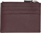 Valentino Garavani Burgundy VLogo Signature Card Holder