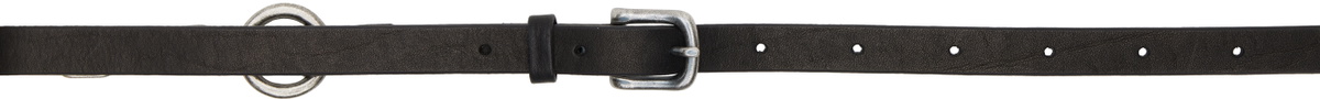 Julius Black & Silver Leather Chain Torture Belt