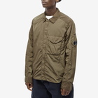 C.P. Company Men's Chrome-R Zip Overshirt in Ivy Green