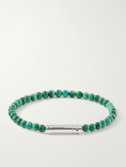 le gramme - 11g Malachite Beads Bracelet - Green
