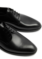 Saint Laurent Adrien Leather Derby Shoes Black