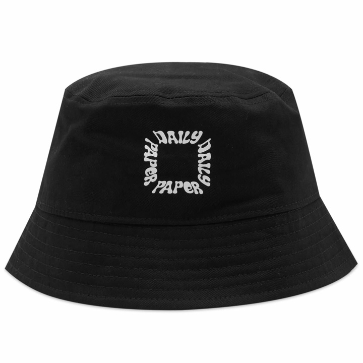 Photo: Daily Paper Men's Pobu Logo Bucket Hat in Black Monogram