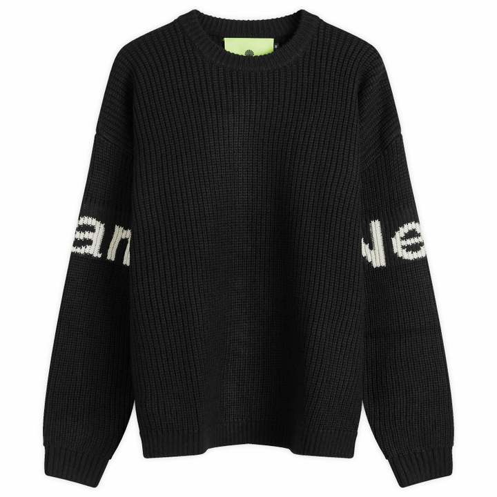 Photo: New Amsterdam Surf Association Men's New Amsterdam Name Knit Sweatshirt in Black