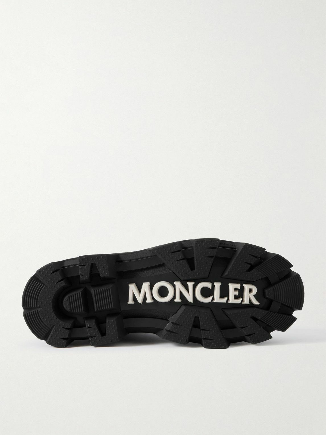 Moncler - Peak Path Leather Lace-Up Boots - Black