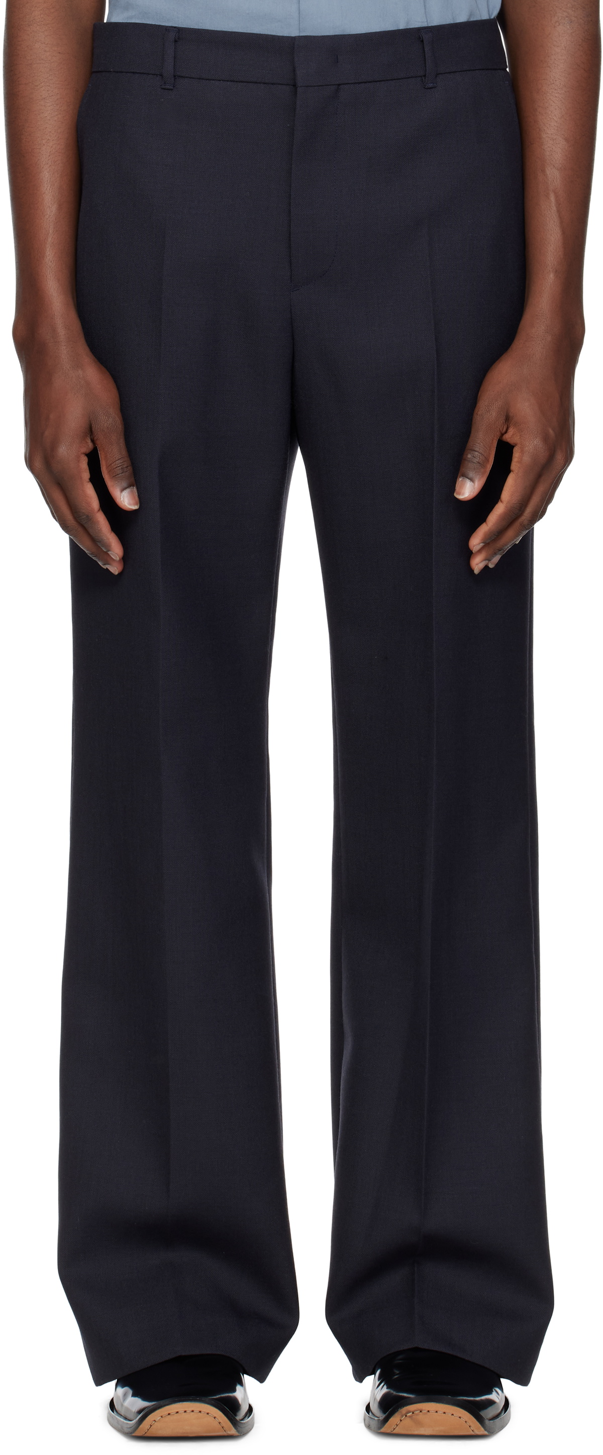 RECTO Navy Signature RC Flared Trousers