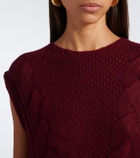 Lisa Yang Signy cable-knit peplum cashmere top