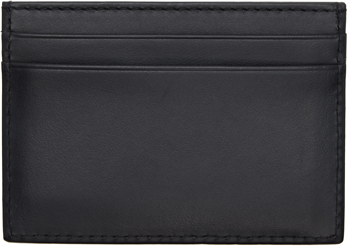 BOSS Black Buffed Leather Card Holder