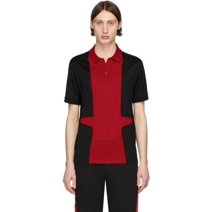 Photo: Alexander McQueen Black and Red Panelled Polo