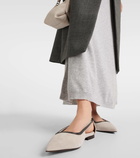 Brunello Cucinelli Suede ballet flats