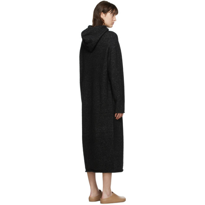 Lauren Manoogian SSENSE Exclusive Black Alpaca Hooded Dress