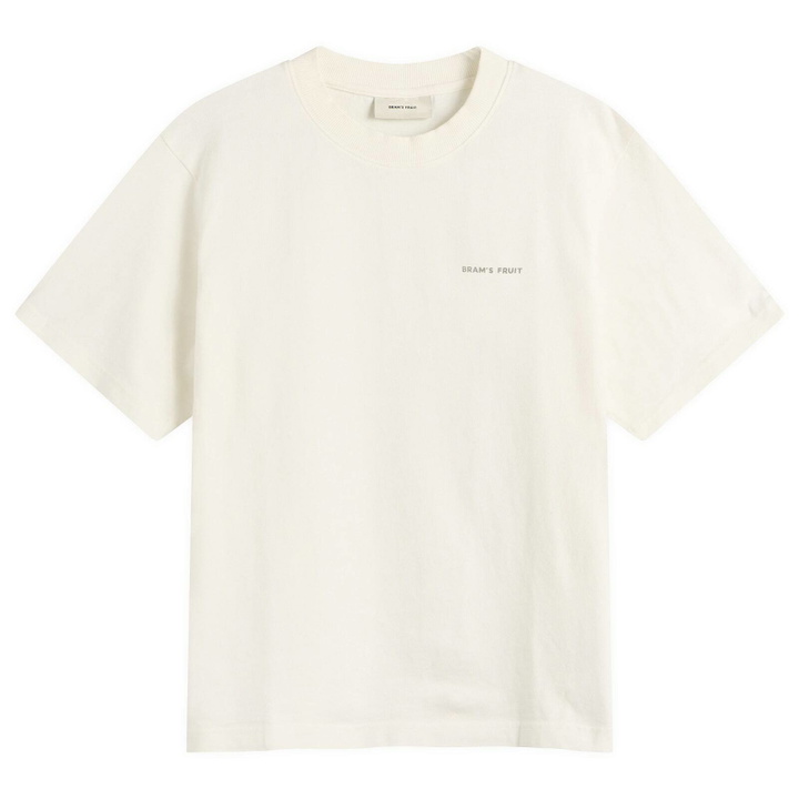 Photo: Bram's Fruit Men's Distressed Big Lemon Outline T-Shirt in White
