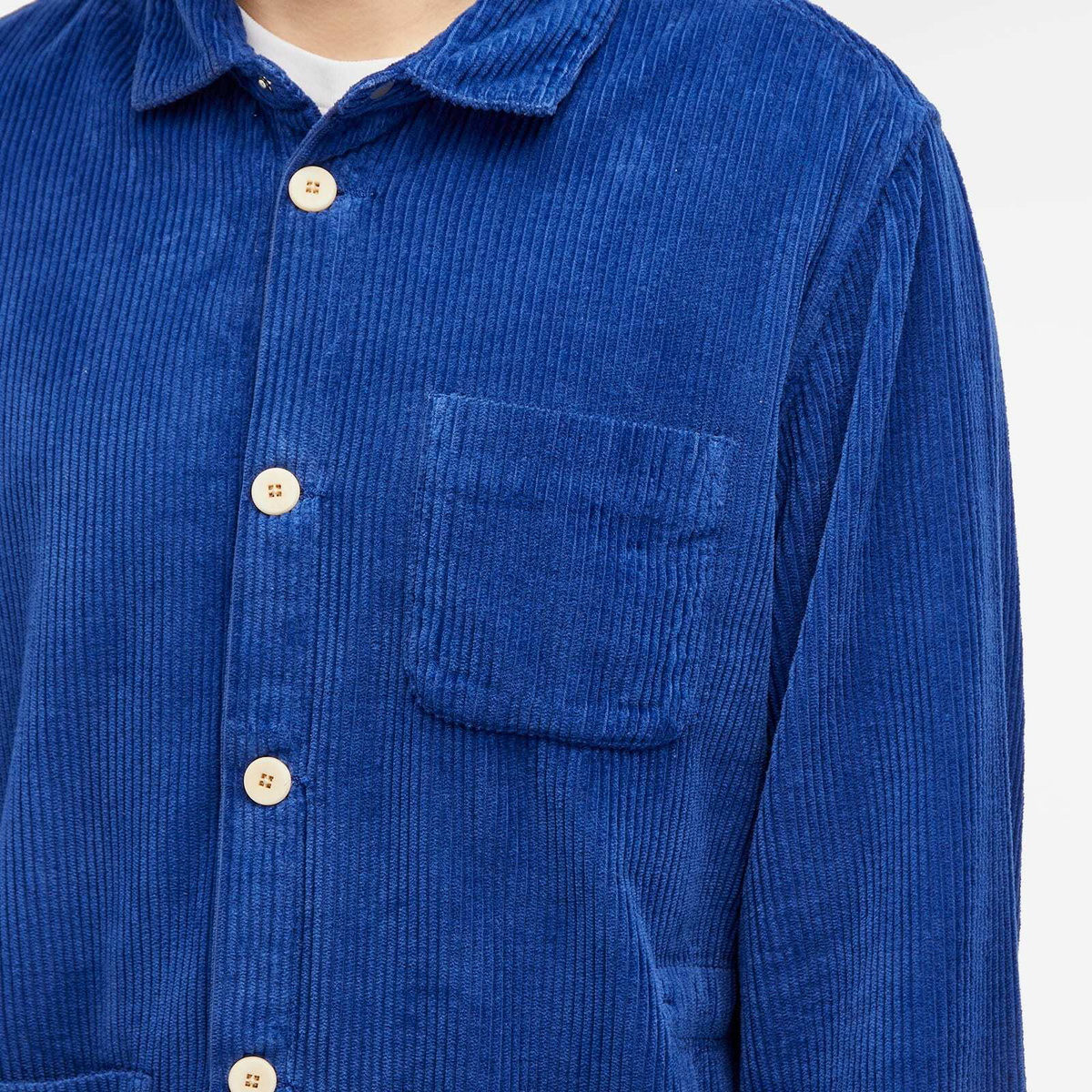 Folk Men's Assembly Jacket in Bright Blue Heavy Cord Folk