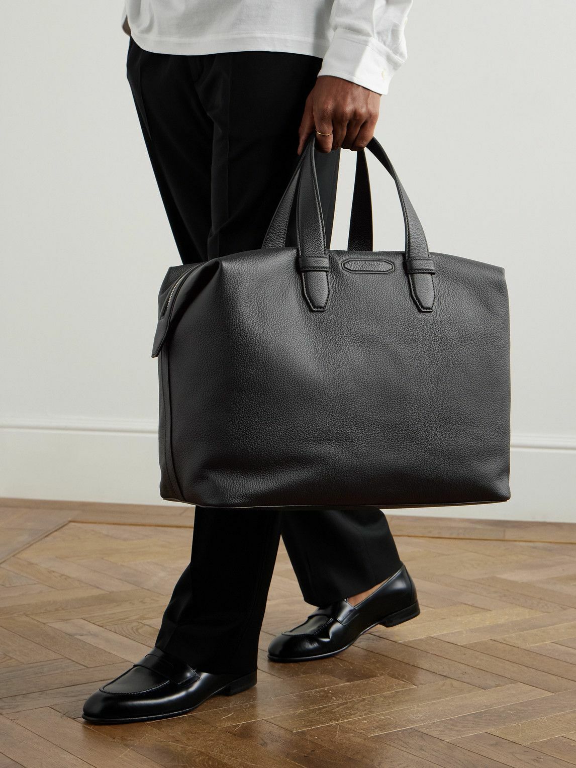 Brioni - Full-Grain Leather Weekend Bag