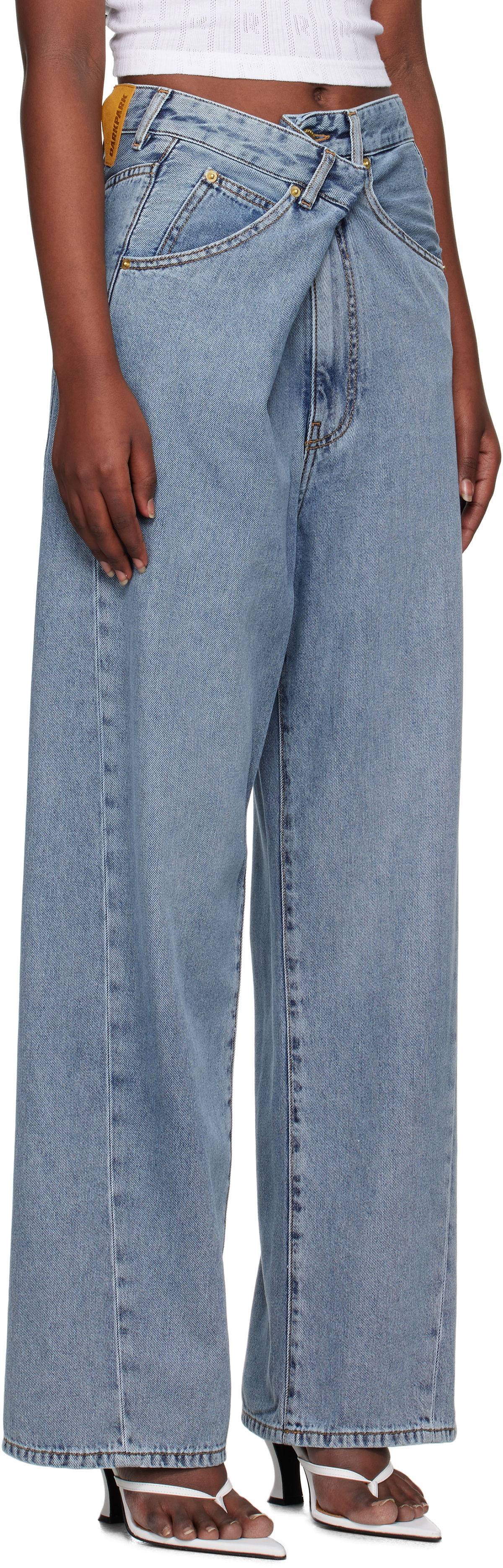 DARKPARK Blue Ines Fold Over Jean