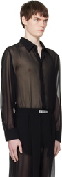 LGN Louis Gabriel Nouchi Black Classic Transparent Shirt
