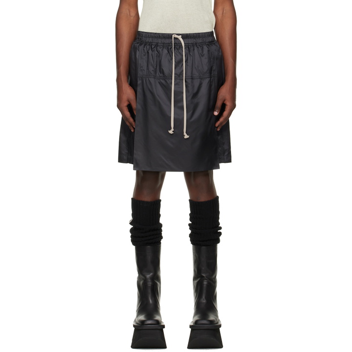 Photo: Rick Owens Moncler + Rick Owens Black Kilt Shorts