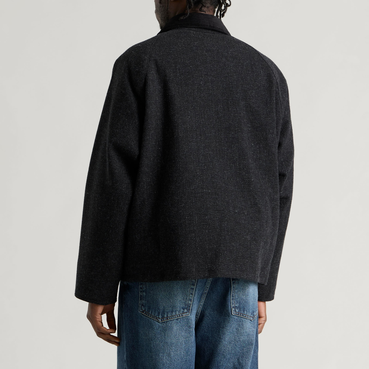 Barbour Men's x Paul Smith Transport Wool Jacket in Charcoal