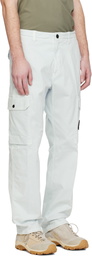 Stone Island Blue 3100011 Organic Broken Twill Old Effect Cargo Pants