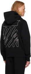 Off-White Black Printed Hoodie