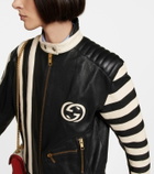 Gucci - Interlocking G leather biker jacket