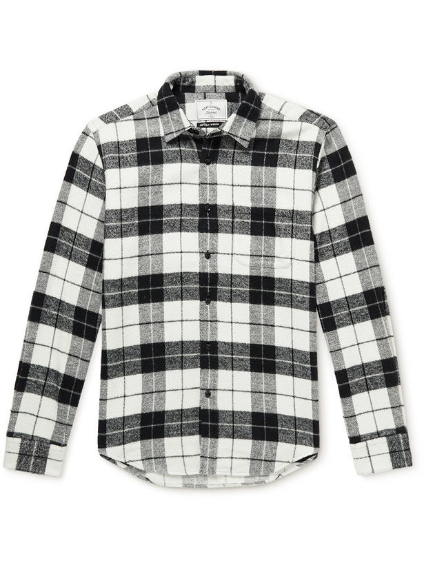 Photo: Portuguese Flannel - Colorado Checked Cotton-Flannel Shirt - Black