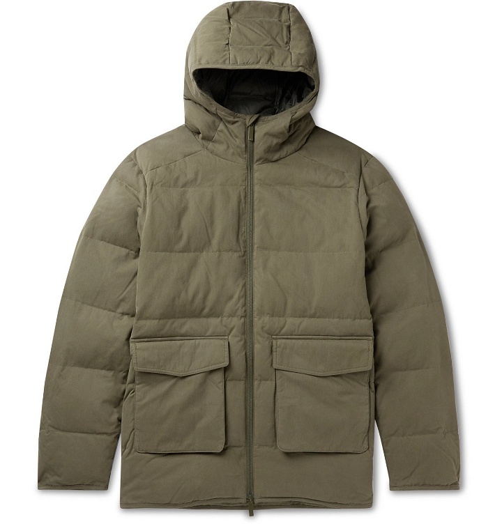Photo: NN07 - Mason 8259 Quilted Cotton-Blend PrimaLoft Hooded Jacket - Green