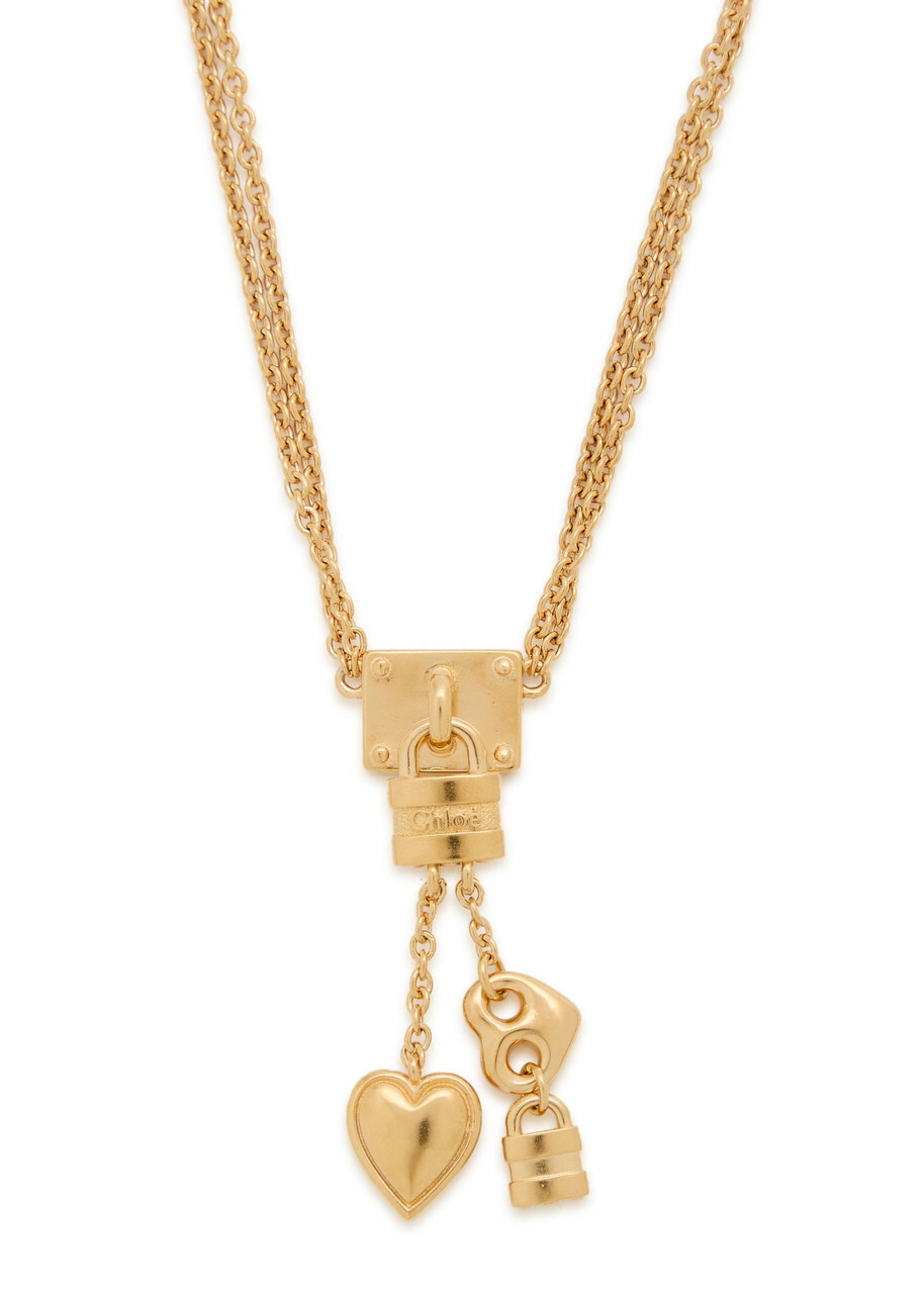 Chloe The Chloé Mini Paddington Charm Drop Necklace - Gold - One Size
