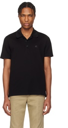 Courrèges Black 'AC' Piqué Polo