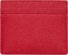 Valentino Garavani Red VLogo Signature Grainy Calfskin Card Holder