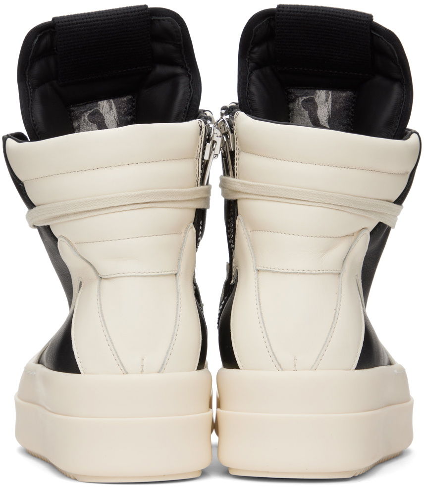 Rick Owens Black & Off-White Mega Bumper Geobasket Sneakers Rick Owens