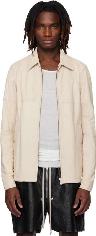 Photo: Rick Owens Beige Temple Brad Leather Jacket