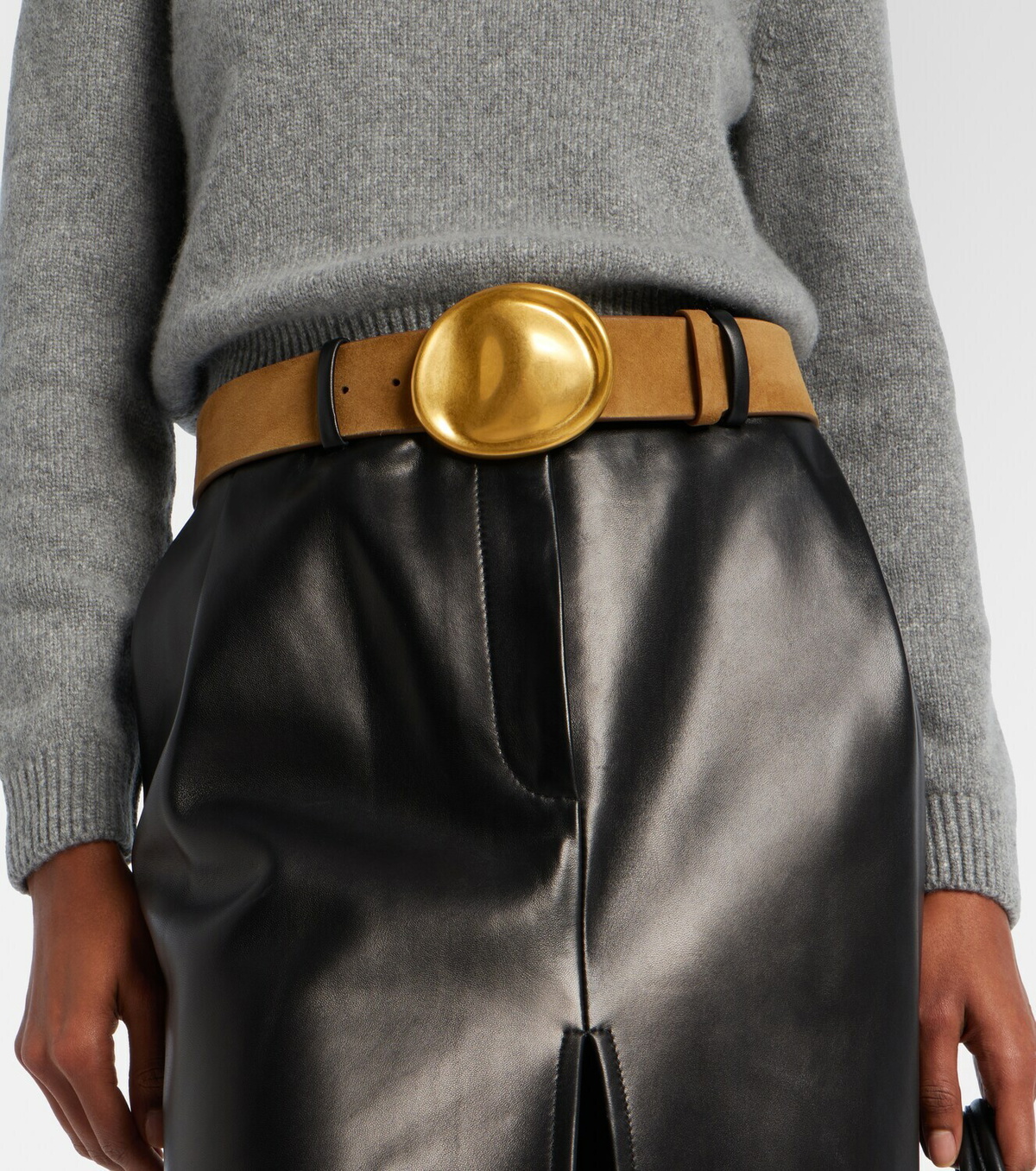 Khaite Keefe suede belt