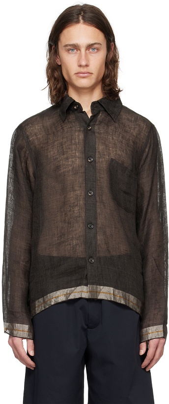 Photo: Kartik Research Brown Handcrafted Shirt