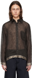Kartik Research Brown Handcrafted Shirt