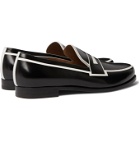 Christian Louboutin - Magic Moc Leather Penny Loafers - Black