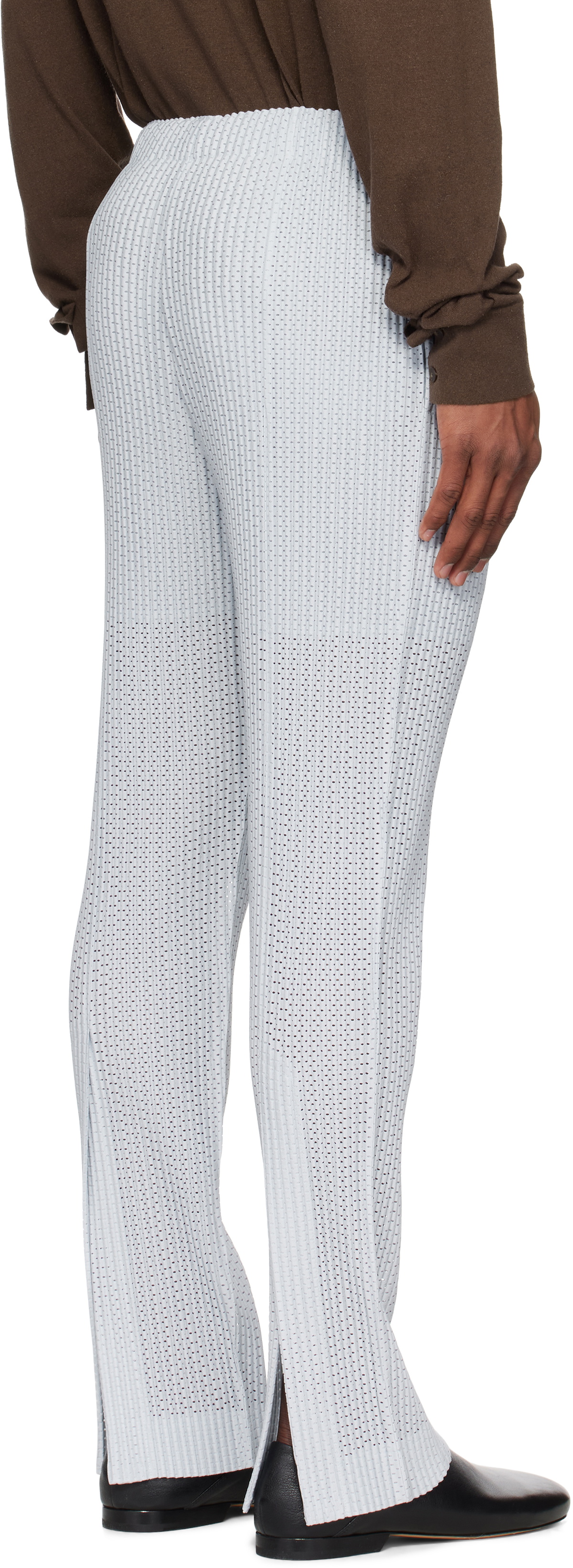 HOMME PLISSÉ ISSEY MIYAKE Gray Outer Mesh Trousers Homme Plisse