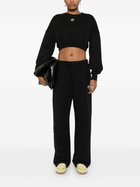 Marine Serre Logo Embroidery Straight-Cut Trousers