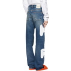 Heron Preston Blue Five-Pocket Jeans