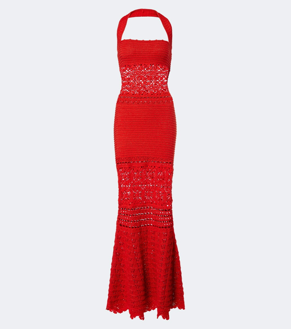 Retrofête Peggie crochet cotton-blend maxi dress